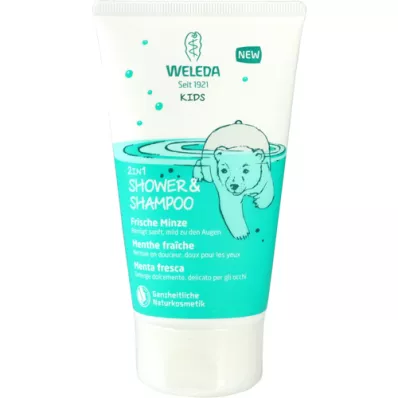 WELEDA Dječji 2u1 tuš &amp; Šampon svježa menta, 150 ml