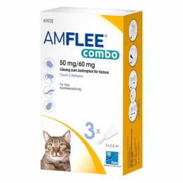 AMFLEE combo 50/60mg otopina za kapi za mačke, 3 kom