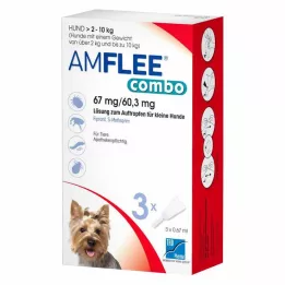 AMFLEE combo 67/60,3mg otopina za narudžbe za pse 2-10kg, 3 kom