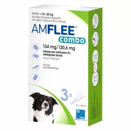 AMFLEE combo 134/120,6mg otopina za pse 10-20kg, 3 kom
