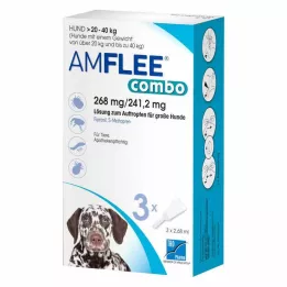 AMFLEE combo 268/241,2mg otopina za pse 20-40kg, 3 kom