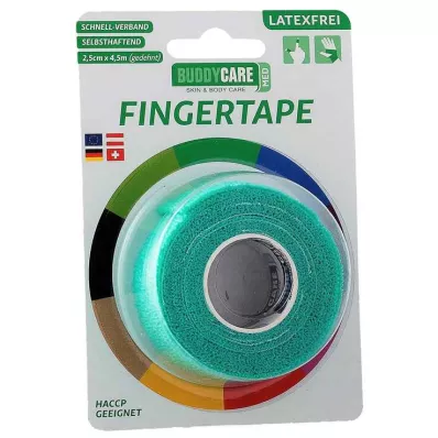 FINGERTAPE bez lateksa BUDDYCARE MED zelena, 1 kom