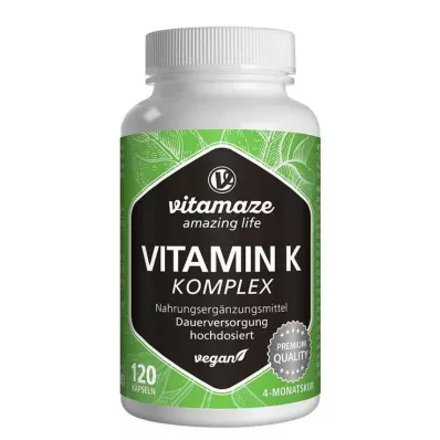 VITAMIN K1+K2 kompleks visokodozirane veganske kapsule, 120 kom
