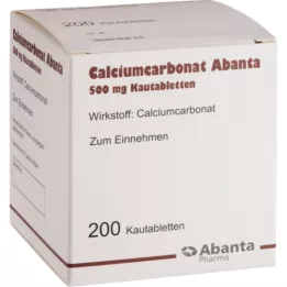 CALCIUMCARBONAT ABANTA 500 mg tablete za žvakanje, 200 kom