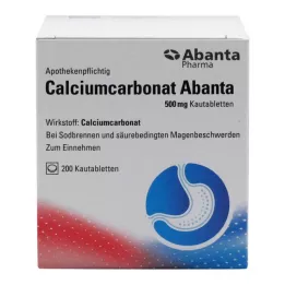 CALCIUMCARBONAT ABANTA 500 mg tablete za žvakanje, 200 kom