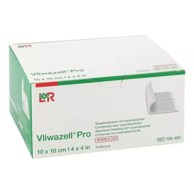 VLIWAZELL Pro superabsorb.Kompr.sterile 10x10 cm, 10 kom VLIWAZELL Pro superabsorb.Kompr.sterile 10x10 cm, 10 kom