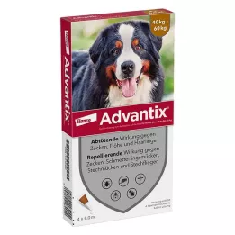 ADVANTIX Spot-on otopina za narudžbe za pse 40-60 kg, 4X6,0 ml