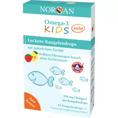 NORSAN Omega-3 Kids žele dražeje, 45 kom