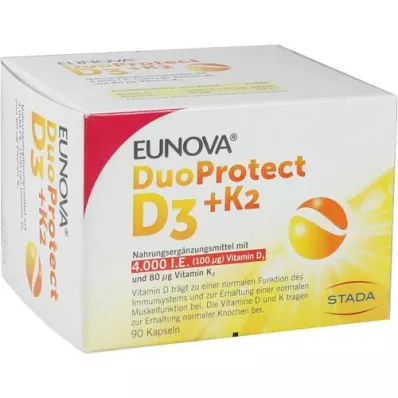 EUNOVA DuoProtect D3+K2 4000 IU/80 μg kapsule, 90 kom