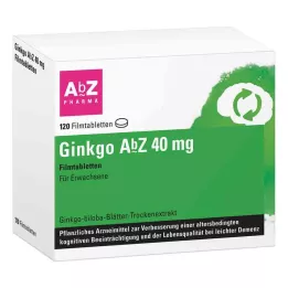 GINKGO AbZ 40 mg filmom obložene tablete, 120 kom