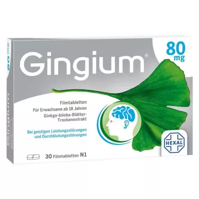 Gingium 80 mg filmom obložene tablete, 30 kom Gingium 80 mg filmom obložene tablete, 30 kom