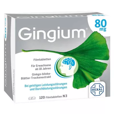 Gingium 80 mg filmom obložene tablete, 120 kom Gingium 80 mg filmom obložene tablete, 120 kom