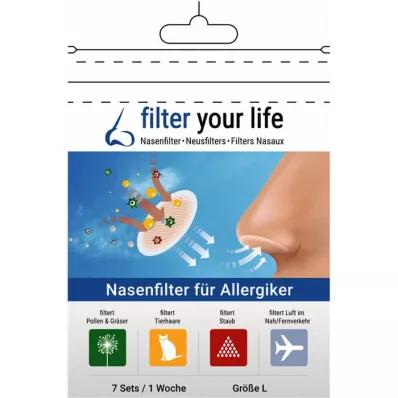 FILTER YOUR LIFE Filter za nos za alergičare veličina L, 7x2 kom