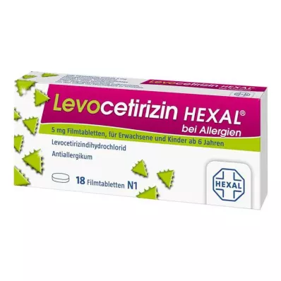 Levocetirizine Hexal za alergije 5 mg filmom obložene tablete, 18 kom Levocetirizine Hexal za alergije 5 mg filmom obložene tablete, 18 kom