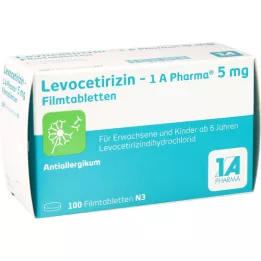 LEVOCETIRIZIN-1A Pharma 5 mg filmom obložene tablete, 100 kom