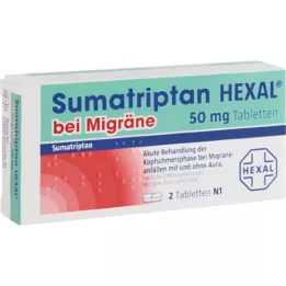 SUMATRIPTAN HEXAL za migrene 50 mg tablete, 2 kom