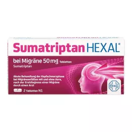 SUMATRIPTAN HEXAL za migrene 50 mg tablete, 2 kom