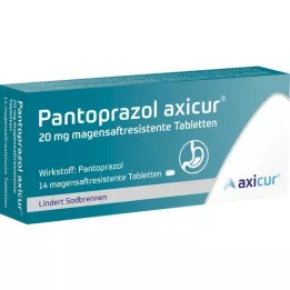 PANTOPRAZOL axicur 20 mg tablete želučanog soka, 14 kom