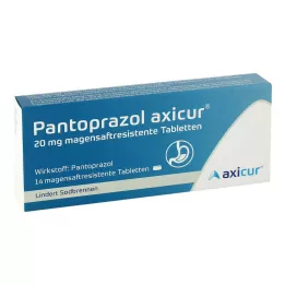 PANTOPRAZOL axicur 20 mg tablete želučanog soka, 14 kom