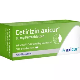 CETIRIZIN axicur 10 mg filmom obložene tablete, 50 kom