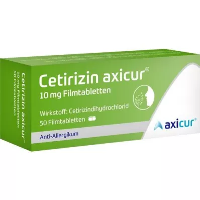 CETIRIZIN axicur 10 mg filmom obložene tablete, 50 kom