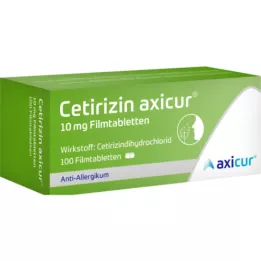 CETIRIZIN axicur 10 mg filmom obložene tablete, 100 kom