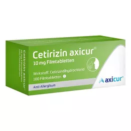 CETIRIZIN axicur 10 mg filmom obložene tablete, 100 kom