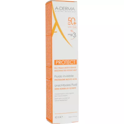 A-DERMA PROTECT SPF 50+ nevidljiva tekućina, 40 ml