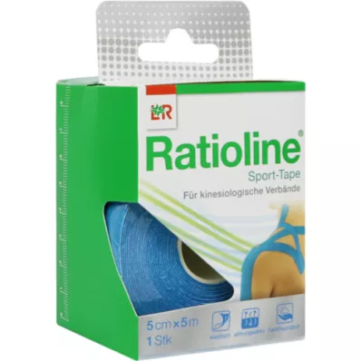 RATIOLINE Sportska traka 5 cmx5 m tirkizna, 1 kom