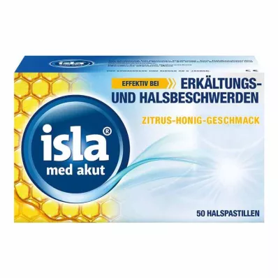 isla® med acute pastilles okus citrus-med, 50 kom