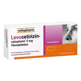 LEVOCETIRIZIN-ratiopharm 5 mg filmom obložene tablete, 20 kom