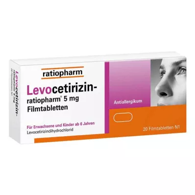Levocetirizin ratiopharm 5 mg filmom obložene tablete, 20 kom