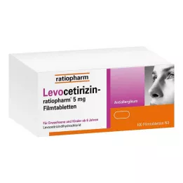 LEVOCETIRIZIN-ratiopharm 5 mg filmom obložene tablete, 100 kom