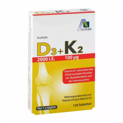 Vitamin D3+K2 2000 IU, 120 kom