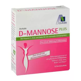 D-MANNOSE PLUS 2000 mg stickovi s vitaminima i mineralima, 15X2,47 g