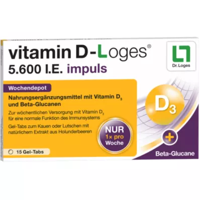 VITAMIN D-LOGES 5600 I.U. impuls tjedno skladište KTA, 15 komada