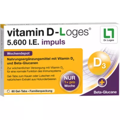 VITAMIN D-LOGES 5600 I.U. impuls tjedno skladište KTA, 60 komada