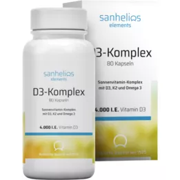 SANHELIOS Vitamin D3 sun vitaminski kompleks sa K2, 80 kom