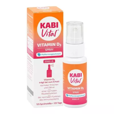 Kabivital 2.000 I.e.D3 sprej s okusom peperminta (25 ml) Kabivital 2.000 I.e.D3 sprej s okusom peperminta (25 ml)