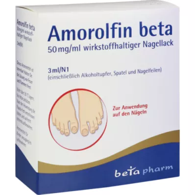 AMOROLFIN beta 50 mg/ml sadržaj aktivnog sastojka. Lak za nokte, 3 ml