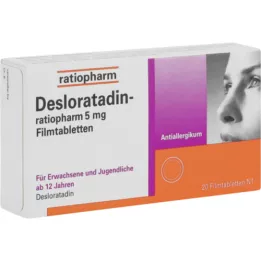 DESLORATADIN-ratiopharm 5 mg filmom obložene tablete, 20 kom