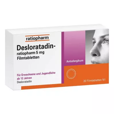 Desloratadine ratiopharm 5 mg filmom obložene tablete, 20 kom