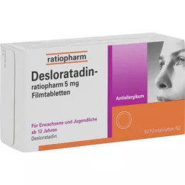 DESLORATADIN-ratiopharm 5 mg filmom obložene tablete, 50 kom