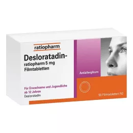 DESLORATADIN-ratiopharm 5 mg filmom obložene tablete, 50 kom