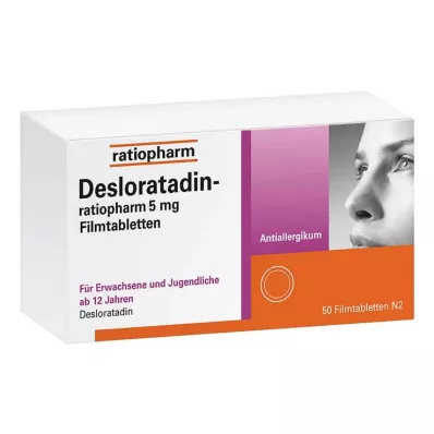 Desloratadine ratiopharm 5 mg filmom obložene tablete, 50 kom Desloratadine ratiopharm 5 mg filmom obložene tablete, 50 kom