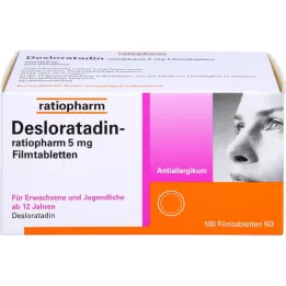 DESLORATADIN-ratiopharm 5 mg filmom obložene tablete, 100 kom