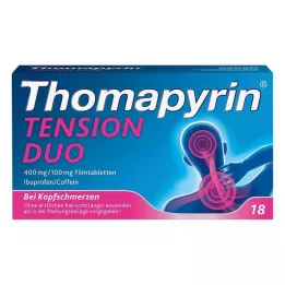 THOMAPYRIN TENSION DUO 400 mg/100 mg filmom obložene tablete, 18 kom