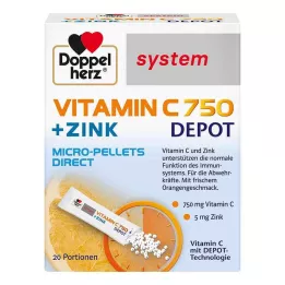 DOPPELHERZ Vitamin C 750 Depot sistem pelete, 20 kom