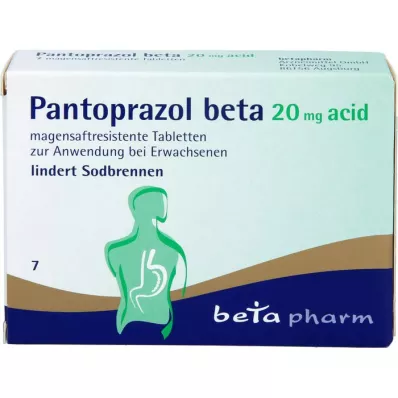 PANTOPRAZOL beta 20 mg tablete za kiselinu želučanog soka, 7 kom