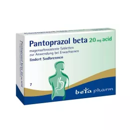 PANTOPRAZOL beta 20 mg tablete za kiselinu želučanog soka, 7 kom